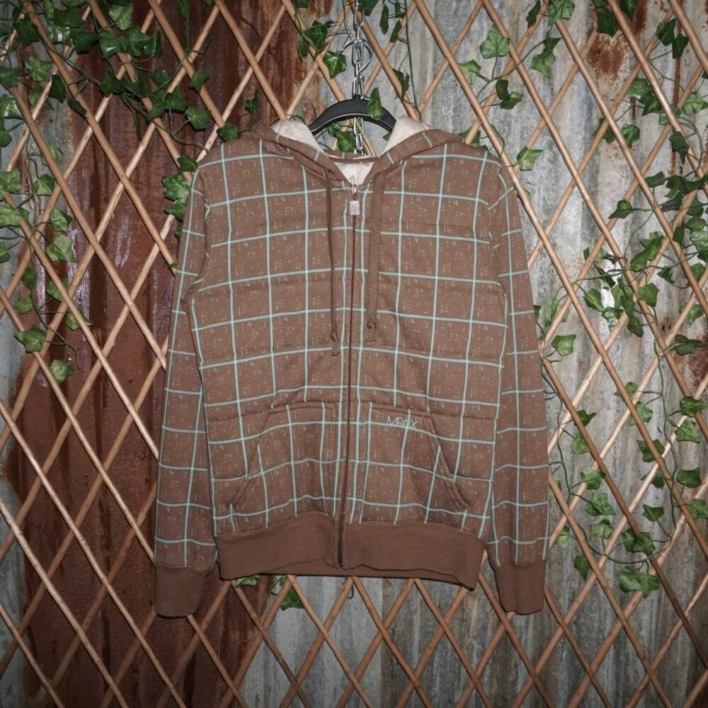 Medium - Vintage / Y2K MATIX zip up plaid 2000s skate hoodie